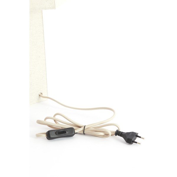 Kremowa lampa stołowa z tekstylnym kloszem (wysokość 50 cm) Musabo – Light & Living-image-3