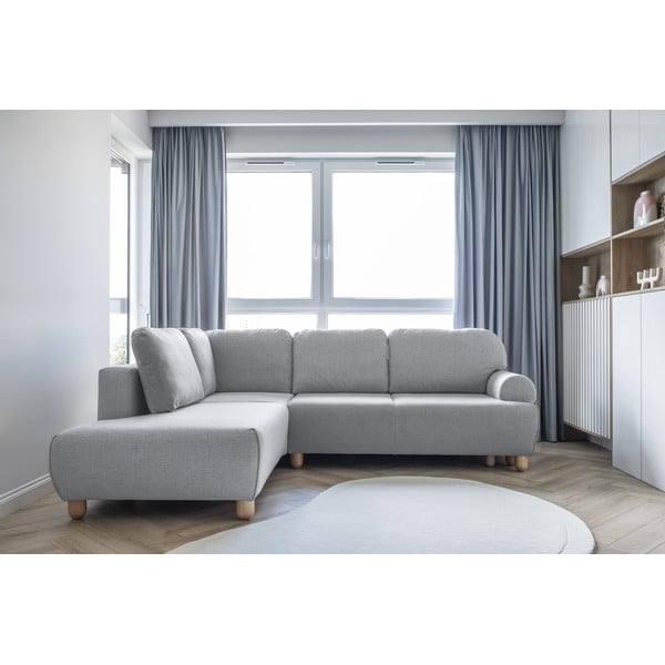 Jasnoszary rozkładany narożnik (lewostronny) Bouncy Olli – Miuform-image-4