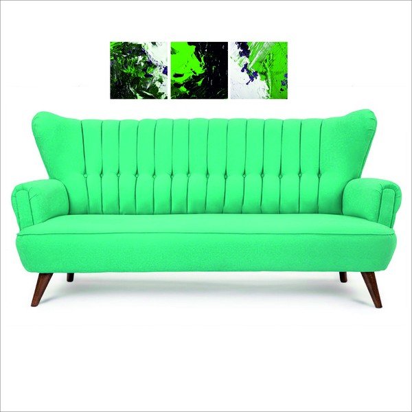 Zestaw 3 dekoracji ściennych CMT Glass Framework 20, 30x30 cm-image-1