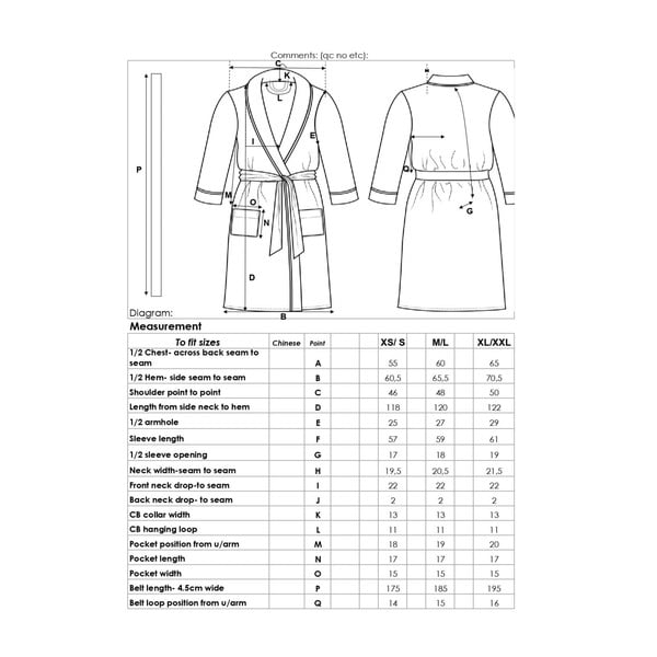 Niebieski szlafrok z mikropluszu w rozmiarze XL/XXL Polyvelvet – Good Morning-image-2