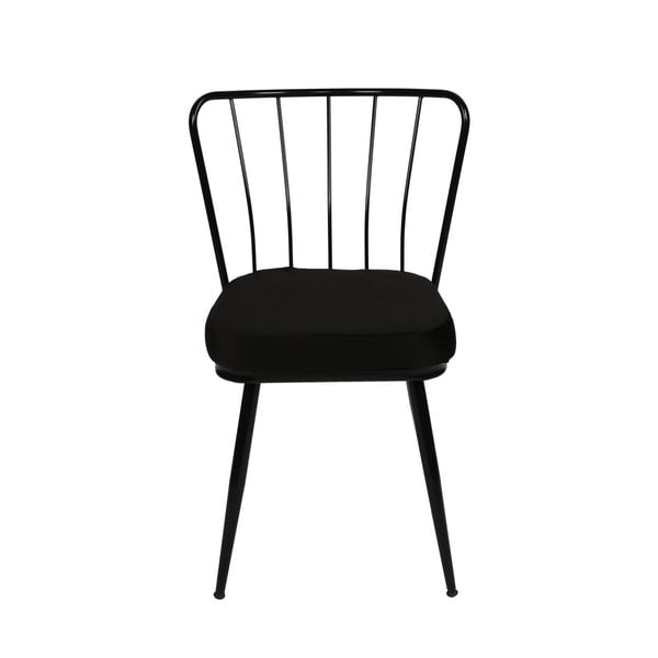 Czarne metalowe krzesła zestaw 2 szt. Yildiz – Kalune Design
