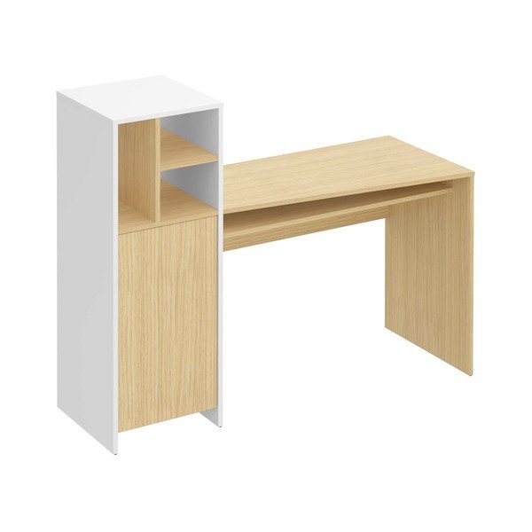 Biurko z blatem w dekorze dębu 130x50 cm Mitch – TemaHome-image-3