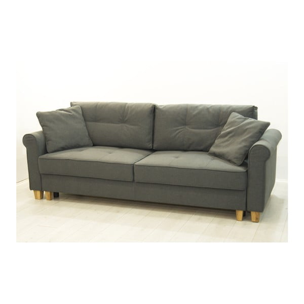 Szara 3-osobowa sofa rozkładana Sinkro Porto