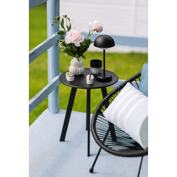 Czarny metalowy/plastikowy fotel ogrodowy Avocado Comfort – Bonami Selection-image-2