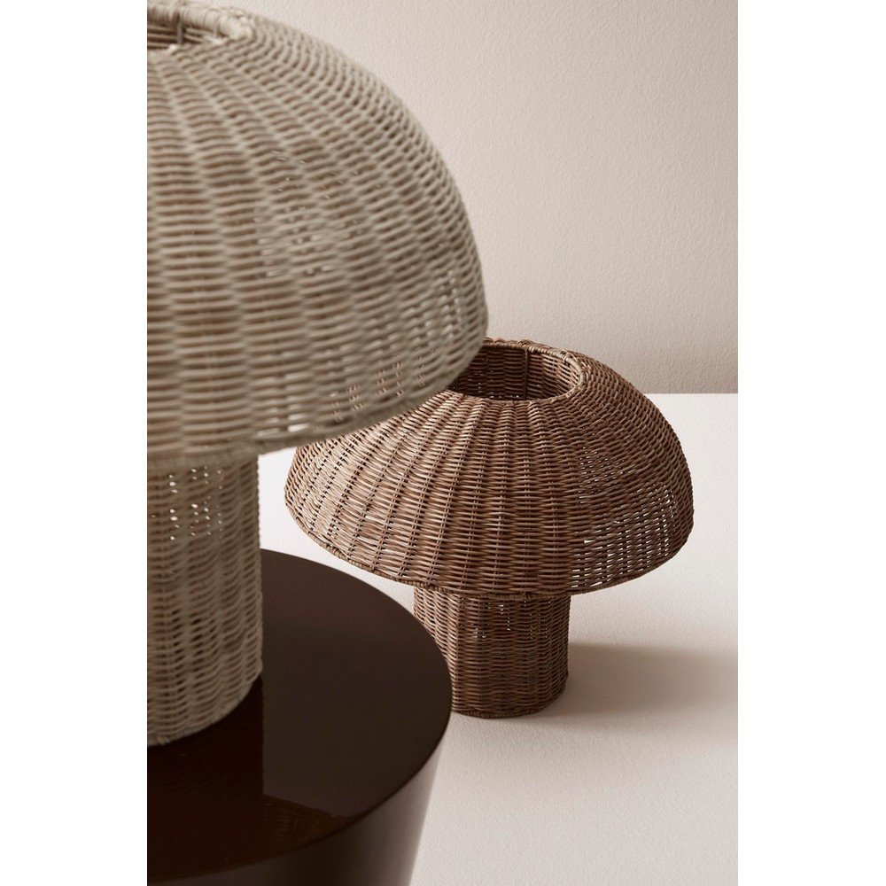Rattanowa lampa stołowa LED w naturalnym kolorze z rattanowym kloszem (wysokość 40 cm) Irele – Bizzotto (zdjęcie 3)