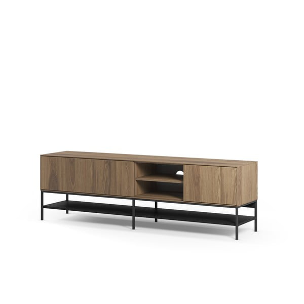 Szafka pod TV w dekorze dębu w naturalnym kolorze 180x55x35 cm Amira – Marckeric-image-2