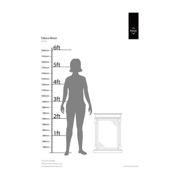 Lustro ścienne z drewnianą ramą 50x70 cm Tribeca – Premier Housewares-image-1