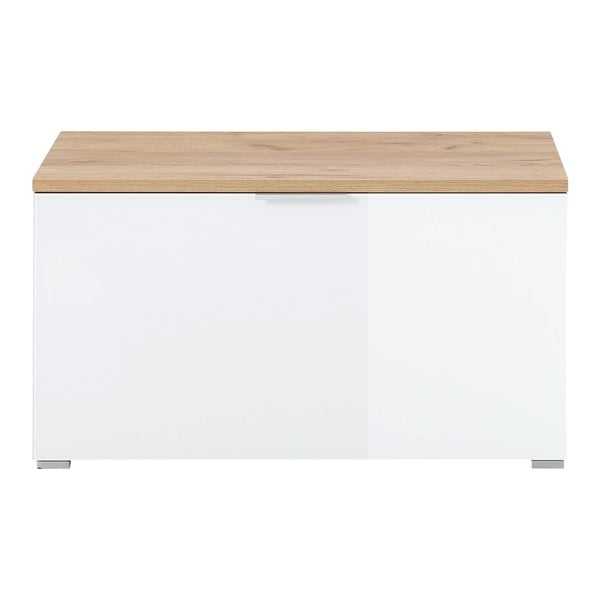 Biała szafka na buty w dekorze dębu z ławką Telde – Germania-image-2