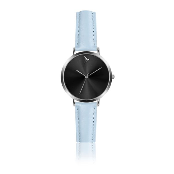 Zegarek damski z jasnoniebieskim paskiem ze skóry Emily Westwood Black