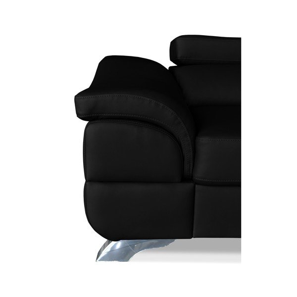 Czarny skórzany rozkładany narożnik prawostronny Windsor  & Co. Sofas Omnikron-image-2