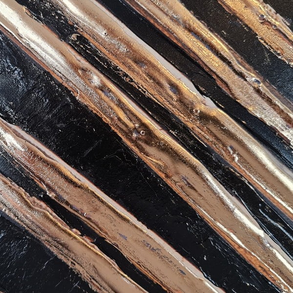 Ręcznie malowany obraz 70x70 cm Palm Leaf – Wallity-image-3