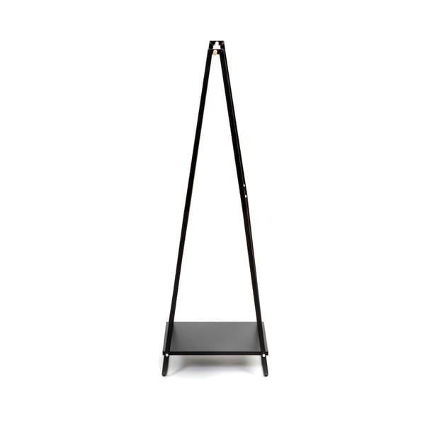 Czarny wieszak na ubrania z półką Compactor Portant Blanc-image-4