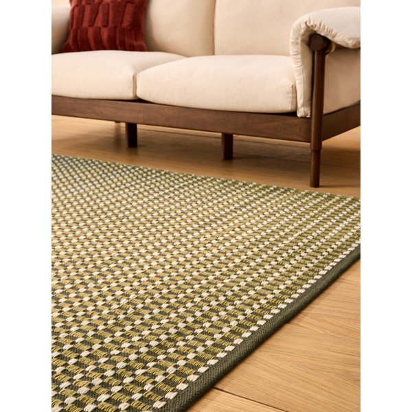 Dywan z mieszanki wełny tkany ręcznie w kolorze khaki 200x290 cm Ember – MADE-image-2