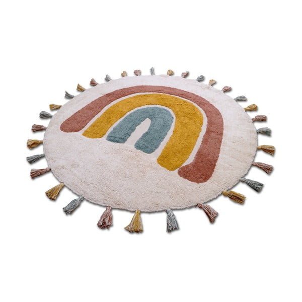 Dywan dziecięcy wykonany ręcznie Nattiot Rainbow, ø 110 cm-image-2
