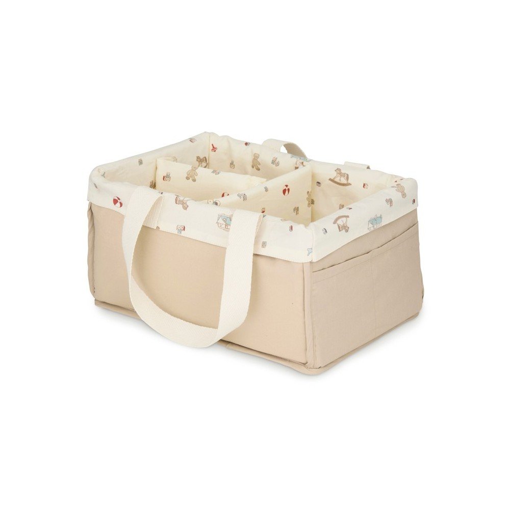Tekstylny dziecięcy kosz na zabawki w naturalnym kolorze 34x23x17 cm Vintage Toys – Cam Cam Copenhagen