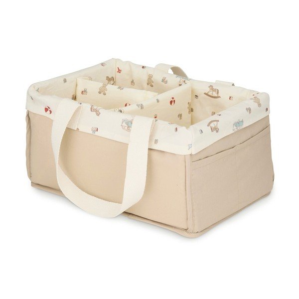 Tekstylny dziecięcy kosz na zabawki w naturalnym kolorze 34x23x17 cm Vintage Toys – Cam Cam Copenhagen