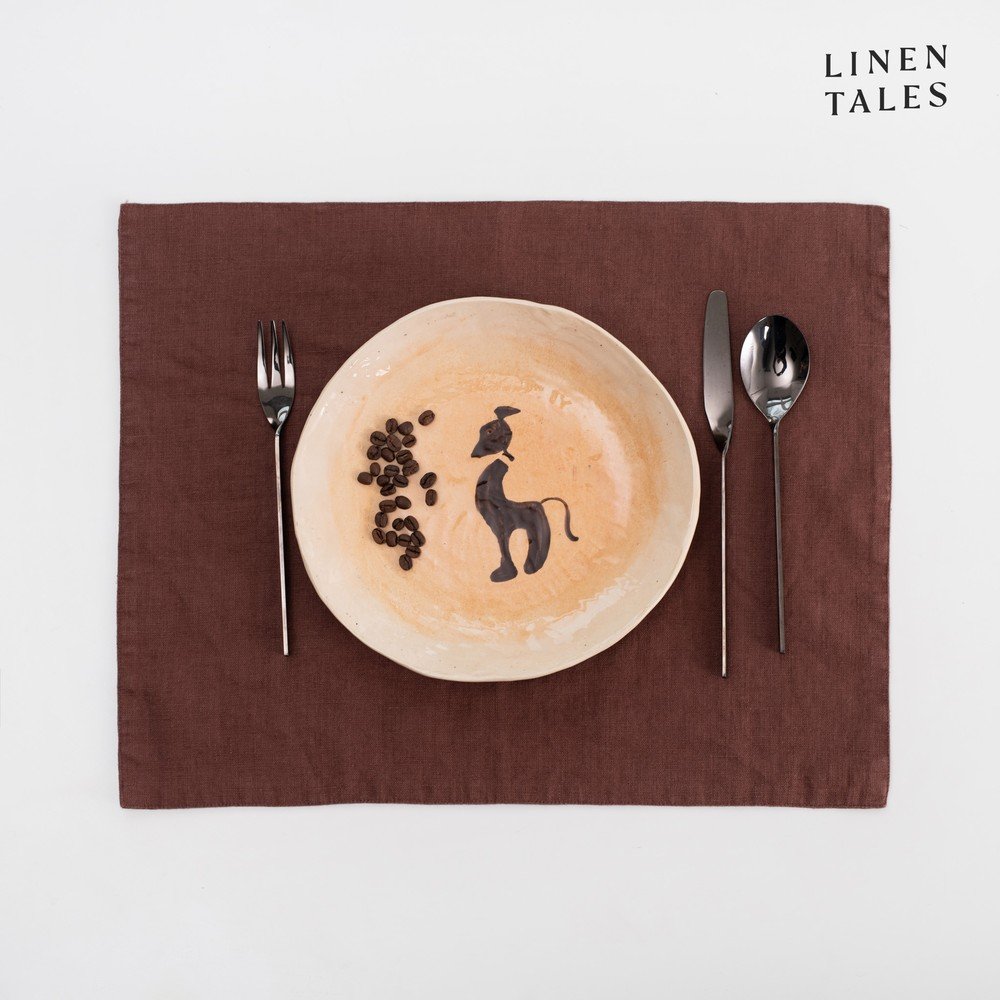 Lniana mata stołowa 35x45 cm Chocolate – Linen Tales