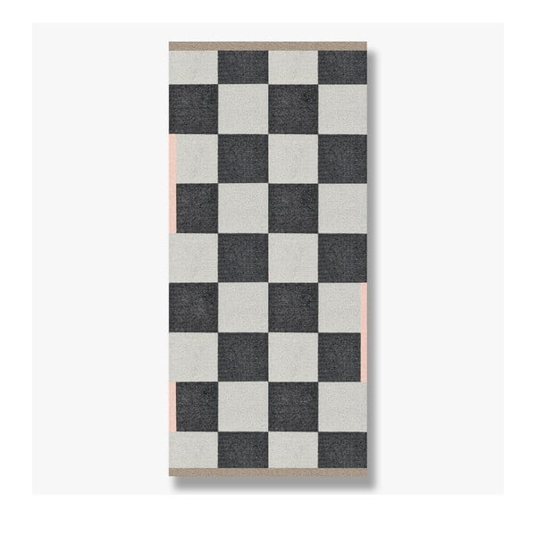 Czarno-biały dywan odpowiedni do prania 70x150 cm Square – Mette Ditmer Denmark