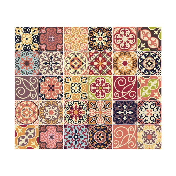 Zestaw 30 naklejek Ambiance La Valette, 15x15 cm-image-2