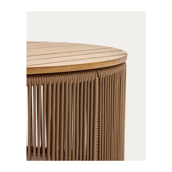 Okrągły stolik ogrodowy z blatem z drewna akacjowego ø 70 cm Dandara – Kave Home-image-4
