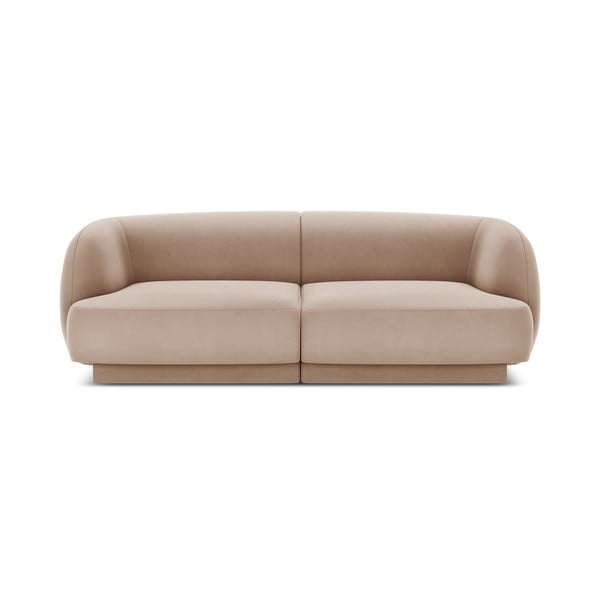 Beżowa aksamitna sofa 184 cm Miley  – Micadoni Home