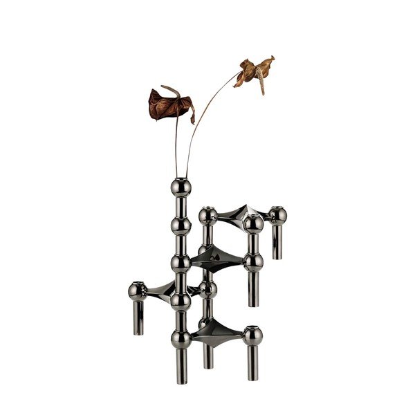 Metalowy wazon w kolorze czarni z połyskiem (wysokość 10 cm) Nagel – STOFF Nagel-image-4