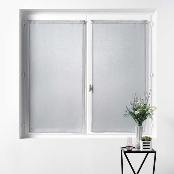 Szare firanki z woalu zestaw 2 szt. 60x90 cm Sandra – douceur d'intérieur-image-2