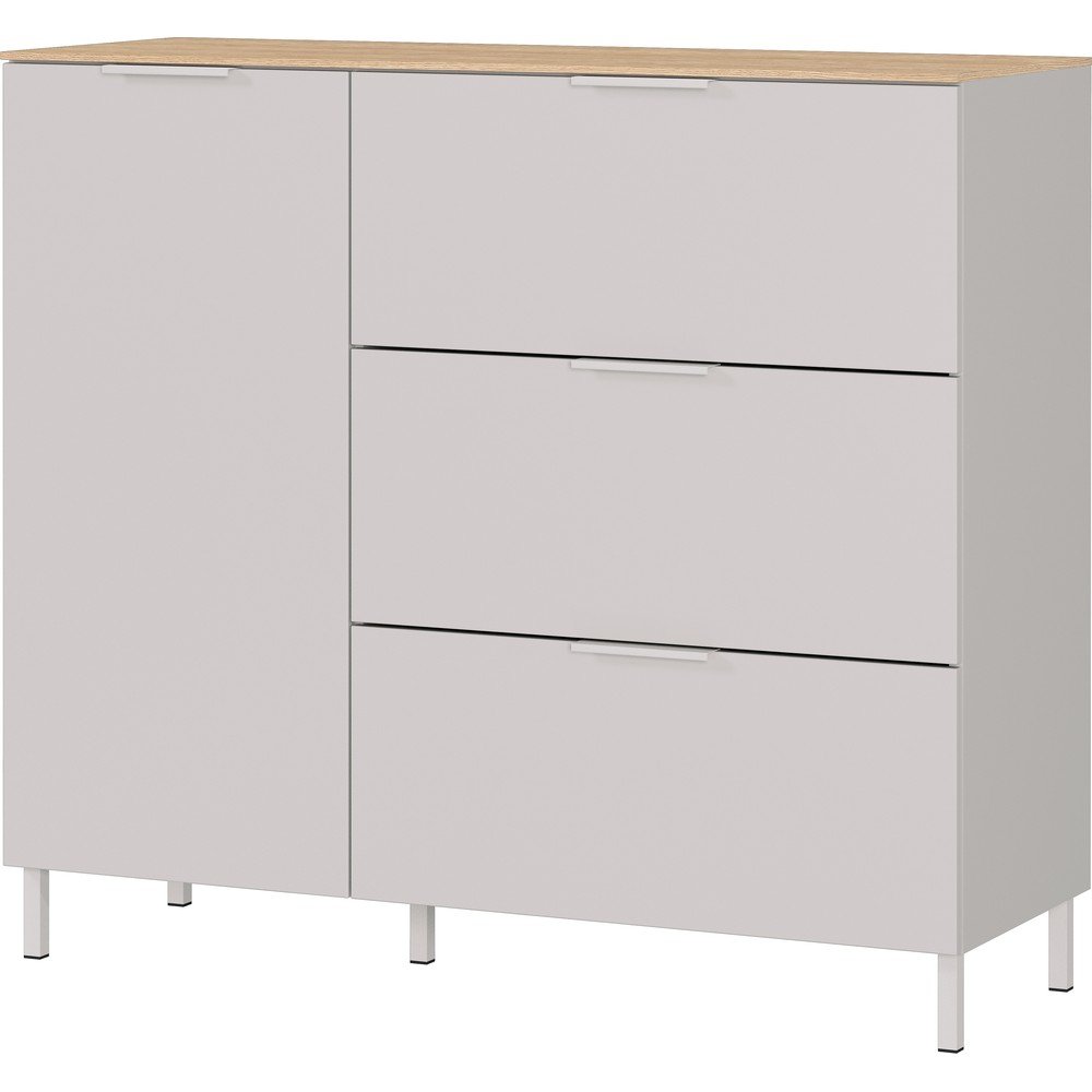 Kremowa szafka z matowym wykończeniem 109x98x40 cm Savoca – Germania