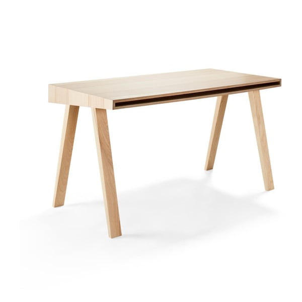 Biurko z jesionu litewskiego EMKO 4.9, 140 x 70 cm-image-2