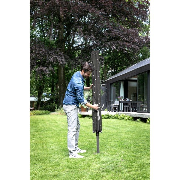 Antracytowa ogrodowa suszarka na pranie 50 m Lift-O-Matic – Brabantia-image-3