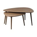 Brązowe stoliki w dekorze dębu zestaw 2 szt. 70x100 cm Adda – Unique Furniture