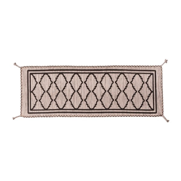 Brązowy chodnik ręcznie tkany Navaei & Co Kilim Ethnic 107, 180x60 cm