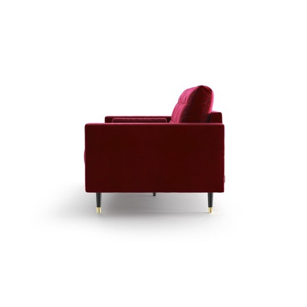 Czerwona aksamitna sofa Daniel Hechter Home Aldo-image-4