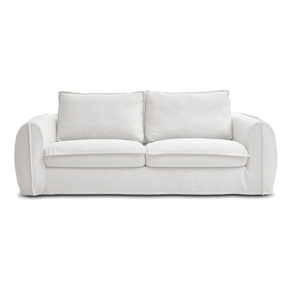 Biała sofa do spania/rozkładana 236 cm Archimede – Bobochic Paris