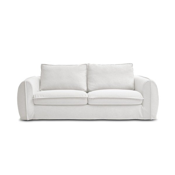Biała sofa do spania/rozkładana 236 cm Archimede – Bobochic Paris