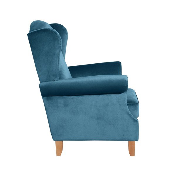 Morski aksamitny fotel Max Winzer Verita Velvet-image-1