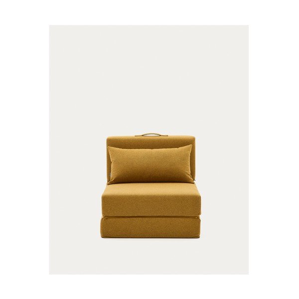 Musztardowy rozkładany fotel Arty – Kave Home-image-2