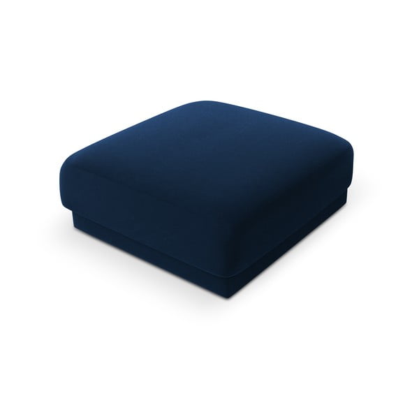 Ciemnoniebieski aksamitny puf Miley  – Micadoni Home-image-4