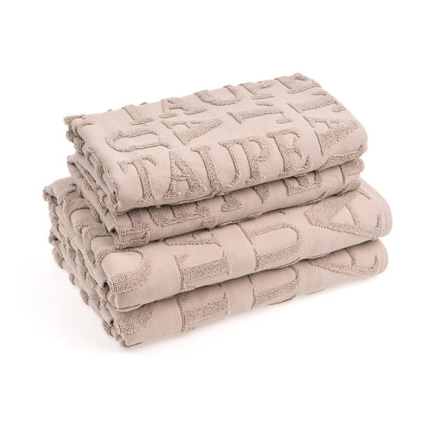 Zestaw 4 ręczników bawełnianych Casa Di Bassi Ttypo