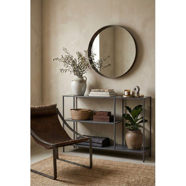 Szara stalowa konsola 30x120 cm Acero – Premier Housewares-image-2