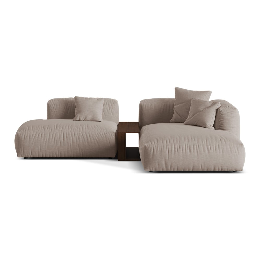 Beżowy narożnik modułowy (prawostronny) Martina – Micadoni Home