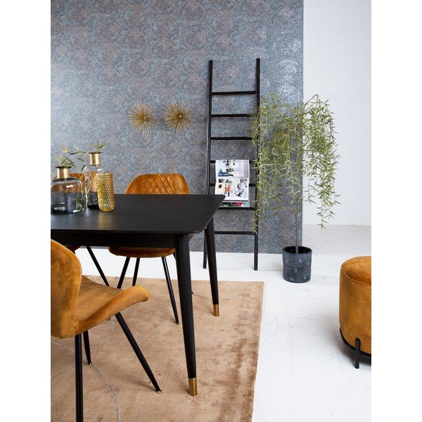 Czarny stół z drewna kauczukowego Canett Nelly, 180 x 90 cm-image-2