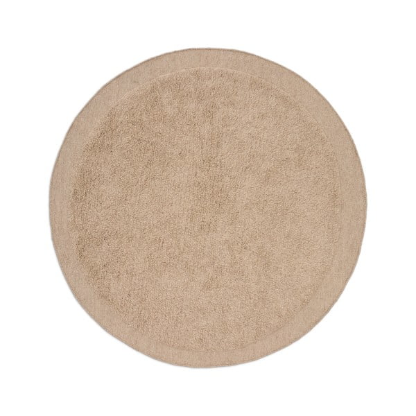 Jasnobrązowy wełniany okrągły dywan tkany ręcznie ø 200 cm Marely – Kave Home
