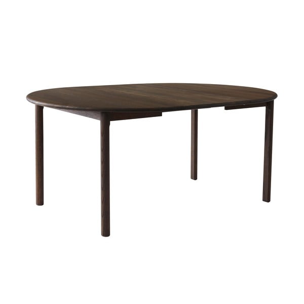 Okrągły rozkładany stół z dodatkowym blatem z litego drewna dębowego ø 120 cm Noor – Hammel Furniture-image-3