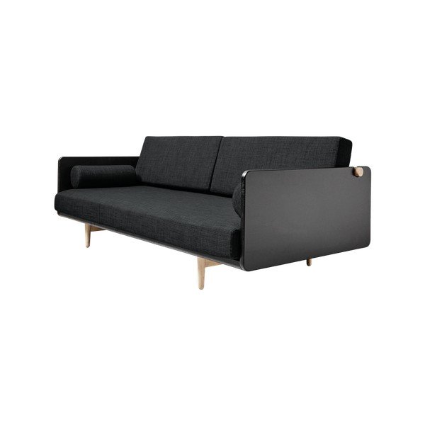 Sofa rozkładana Karup Deva Black/Raw Oak/Dark Grey-image-4