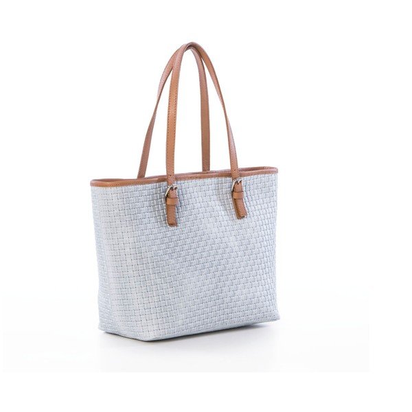 Skórzana torebka Suede White-image-4