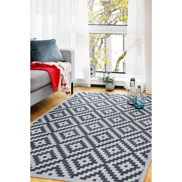 Szary dwustronny dywan Narma Saka, 100x160 cm-image-2