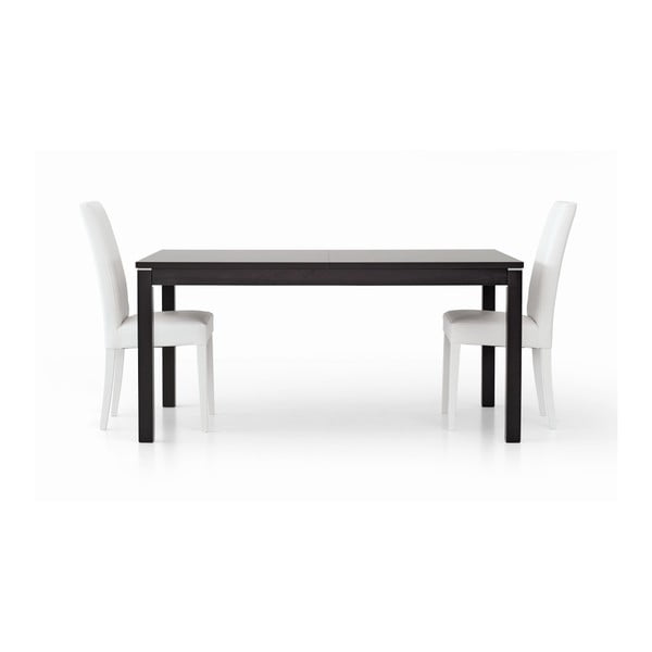 Ciemnobrązowy drewniany stół rozkładany Castagnetti Are, 160 cm