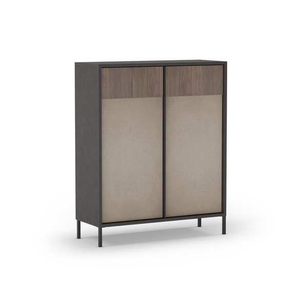 Antracytowo-jasnobrązowa szafka 106x130 cm Amalia – Marckeric-image-3