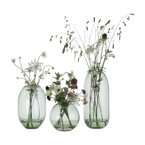 Zielony wazon szklany A Simple Mess Hedge, wys. 18 cm-image-2